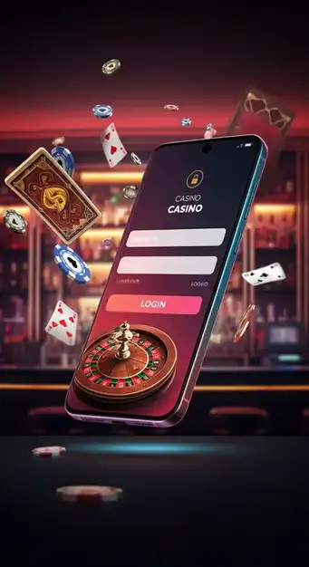 Interface de connexion sécurisée Spin Dynasty Casino avec champs email et mot de passe, et le logo de la marque en arrière-plan